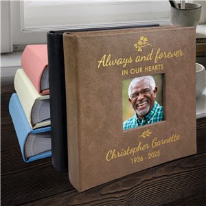 Engraved Always And Forever In Our Hearts Leatherette Photo Album L14927407X