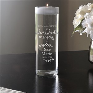 Personalized Memorial Candle | Engraved Floating Memorial Candle