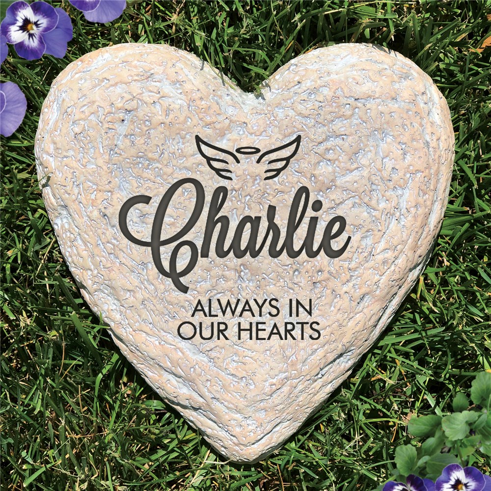 Personalized Garden Stones | Heart Shaped Memorial Stone