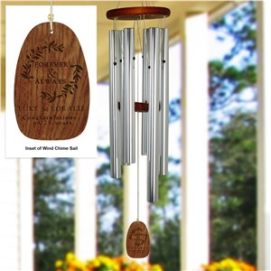 Engraved Wind Chime | Wreath Anniversary Wind Chime Gift