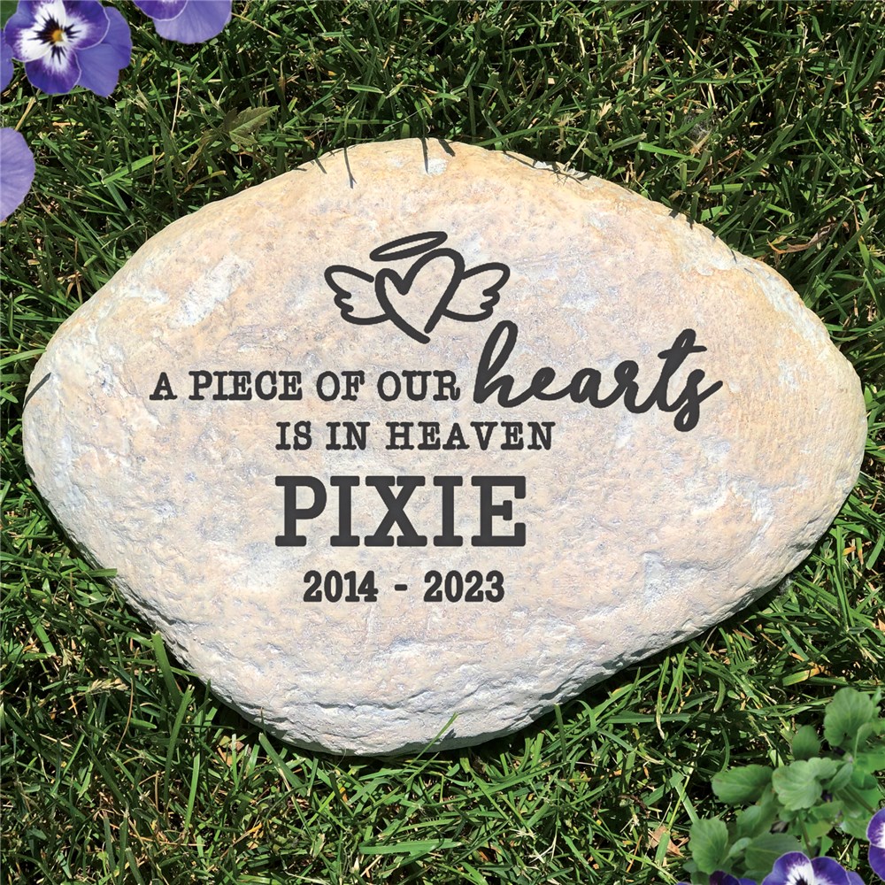 Piece of My Heart Garden Stone | Engraved Memorial Stone