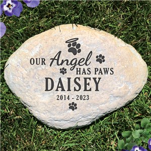 Pet Memorial Stone | My Angel Has Paws Pet Memorial