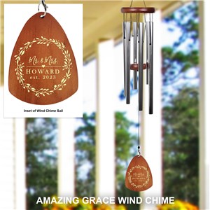 Engraved Wind Chime | Personalized Mr & Mrs Wind Chime