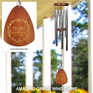 Engraved Wind Chime | Personalized Mr & Mrs Wind Chime