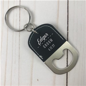 Engraved Bottle Opener Keychain | Personalized Bridal Party Gifts