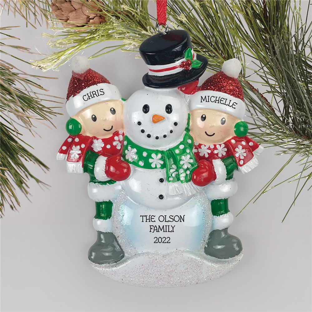 Snowman Family Christmas Ornaments | Personalized Christmas Ornament