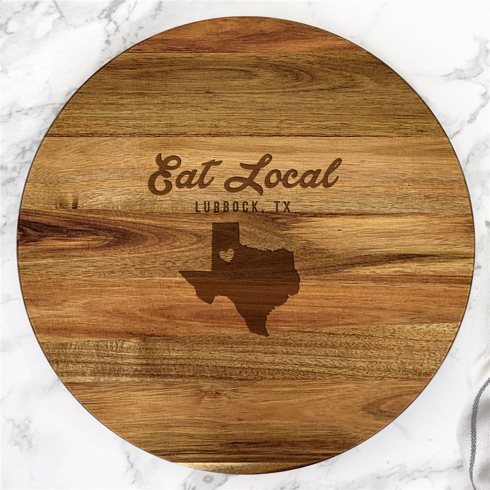 Engraved Eat Local Lazy Susan L15748413