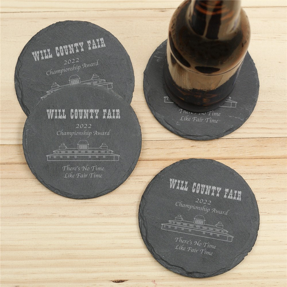 Engraved Corporate Slate Coaster Set L15759153