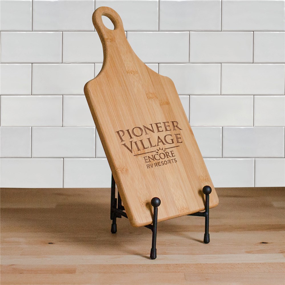 Engraved Corporate Logo Paddle Cutting Board