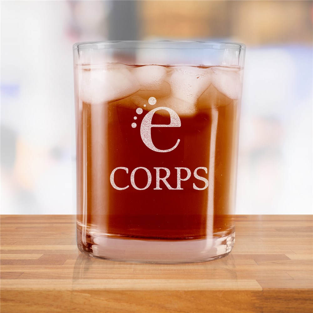 Engraved Corporate Rocks Glass L15759196