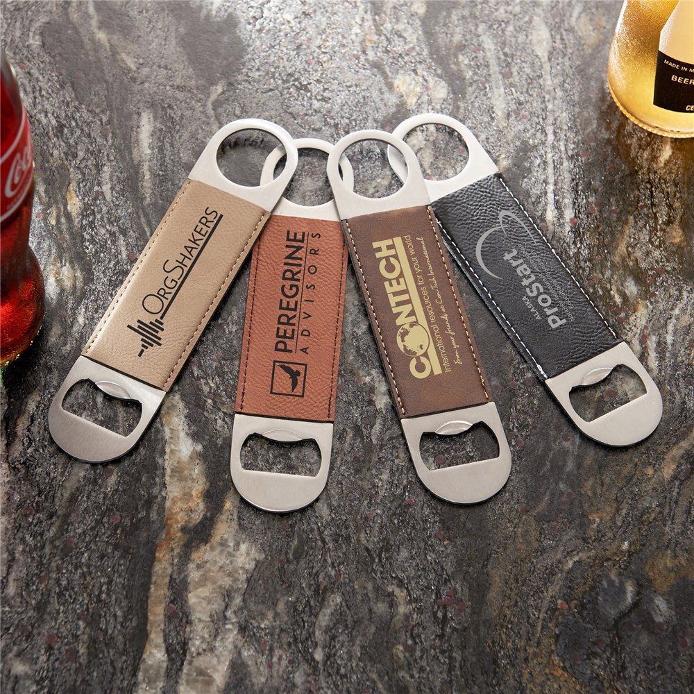 Engraved Corporate Leather Engraved Corporate Leather Bottle Opener L15759270X