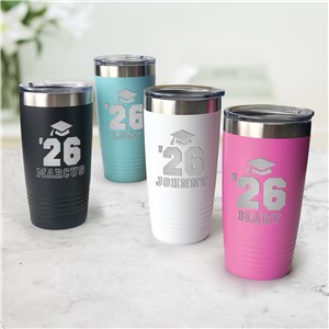 Engraved Class of Graduation Tumbler