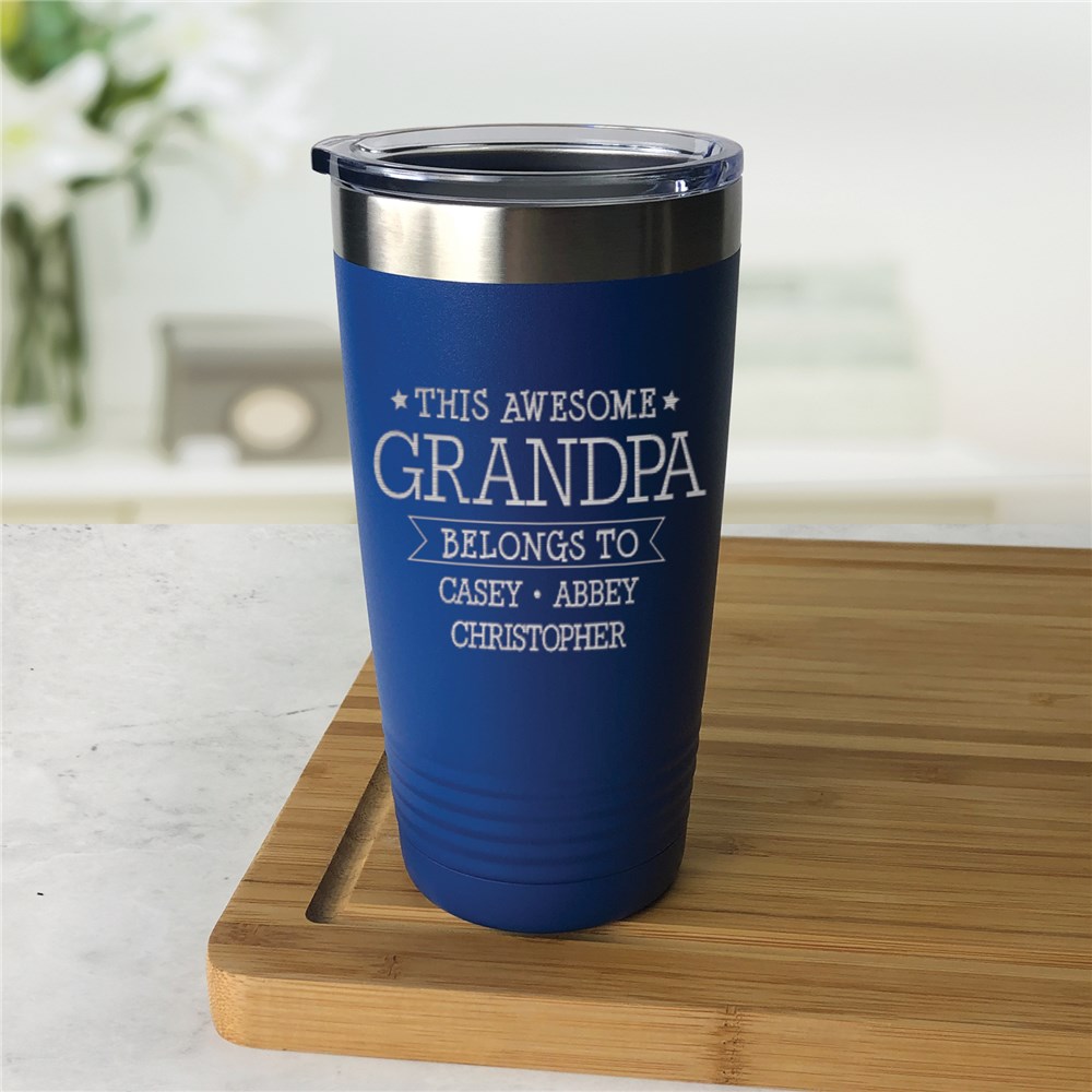 Engraved This Awesome Dad With Stars Tumbler