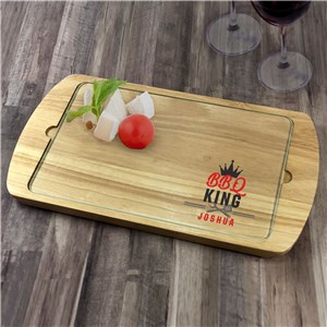 Personalized BBQ King Serving Tray