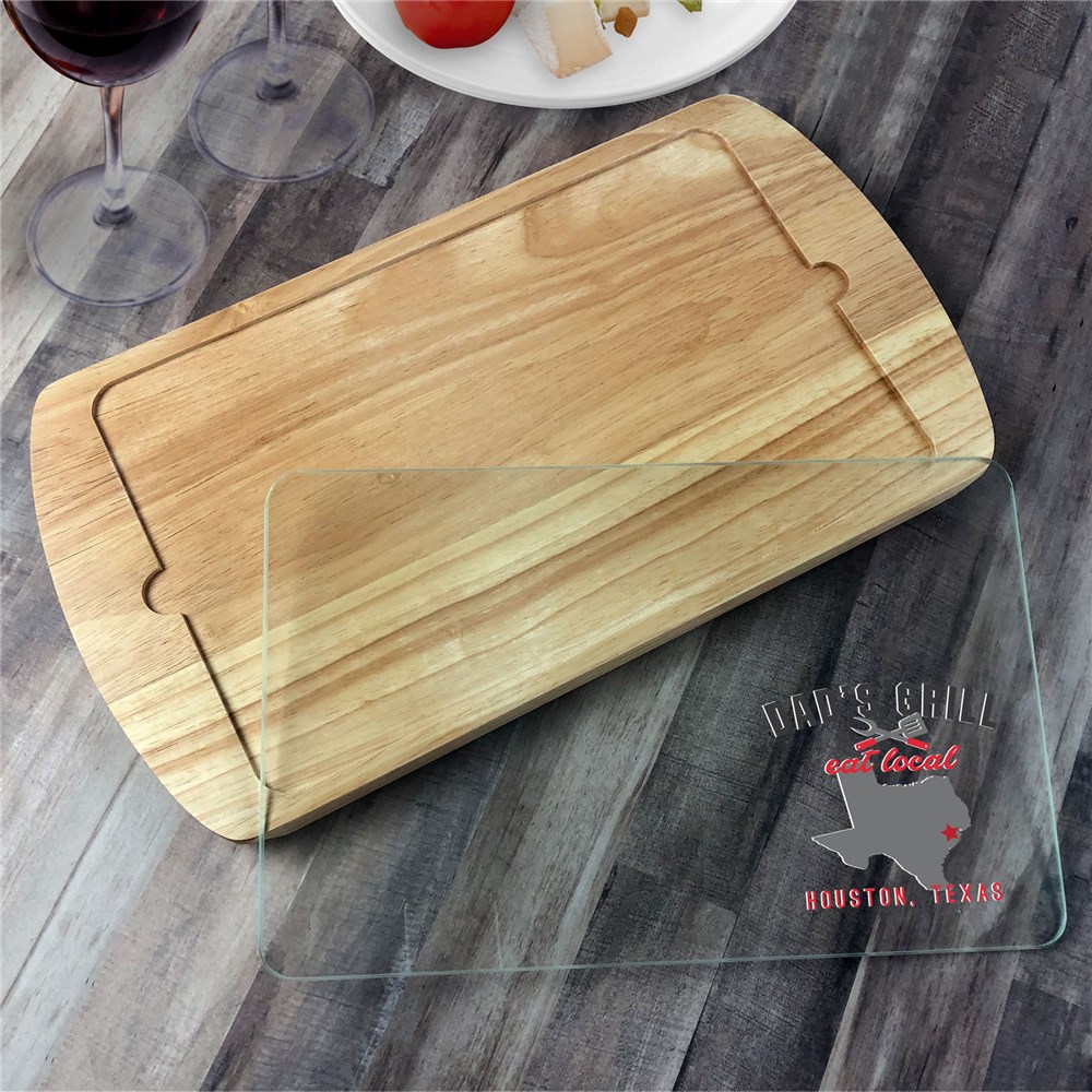 Personalized State Grill Serving Tray