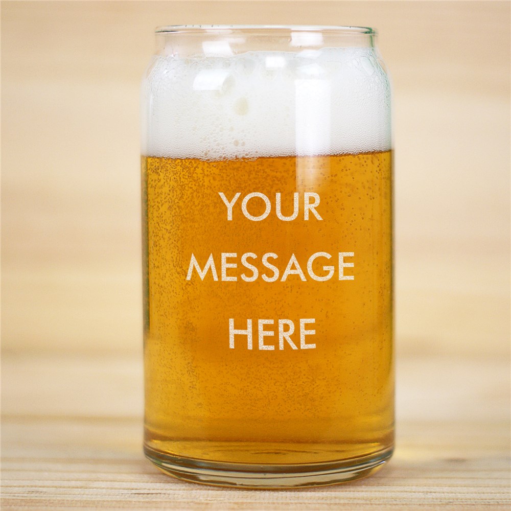 Personalized Write Your Own Beer Can Glass