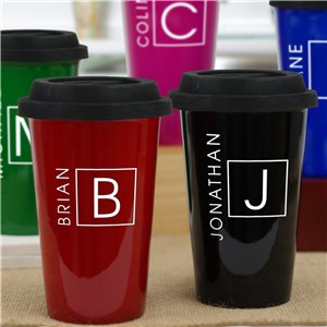 Personalized Initial and Name Travel Mug L1688013X