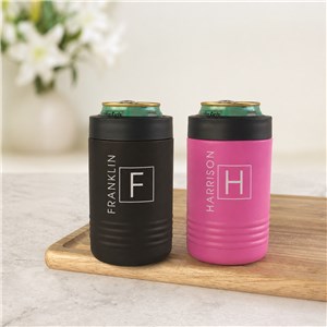Engraved Name and Initial Insulated Beverage Holder