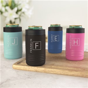 Engraved Name and Initial Insulated Beverage Holder