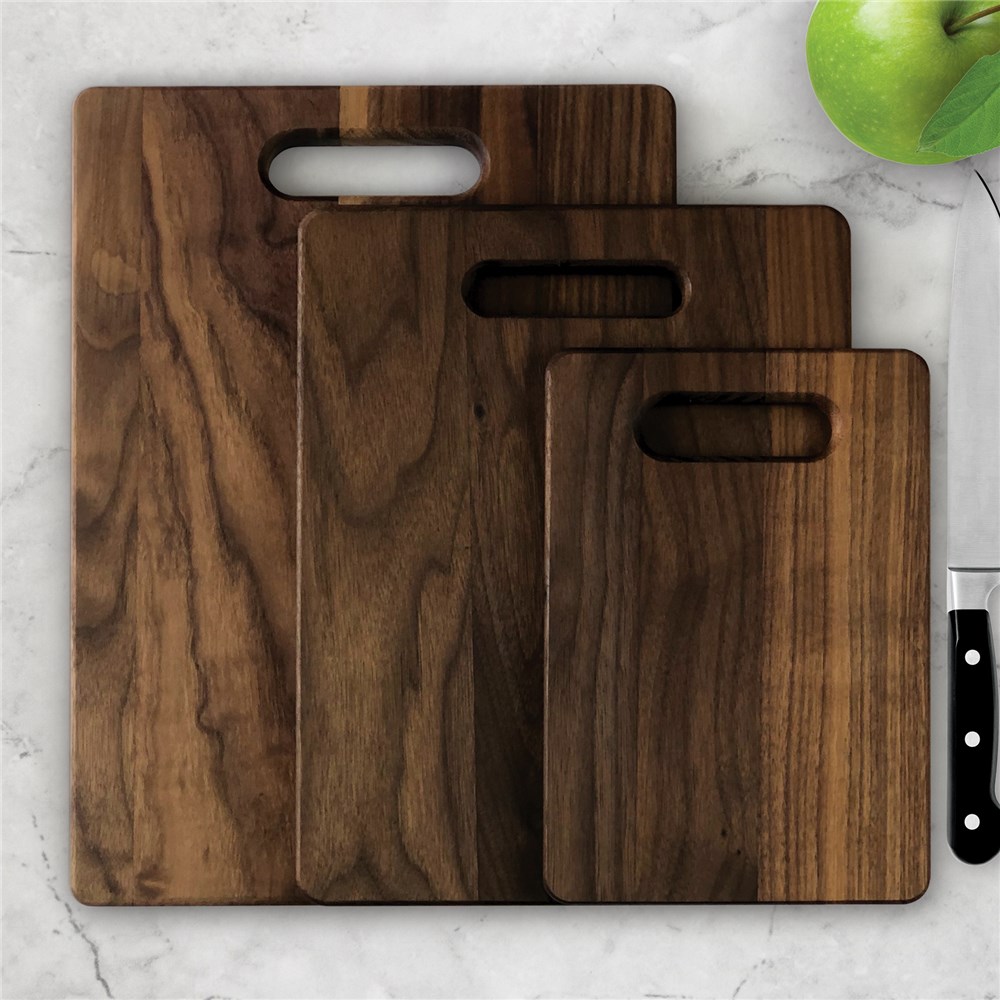 Engraved Family Name Serif Cutting Board