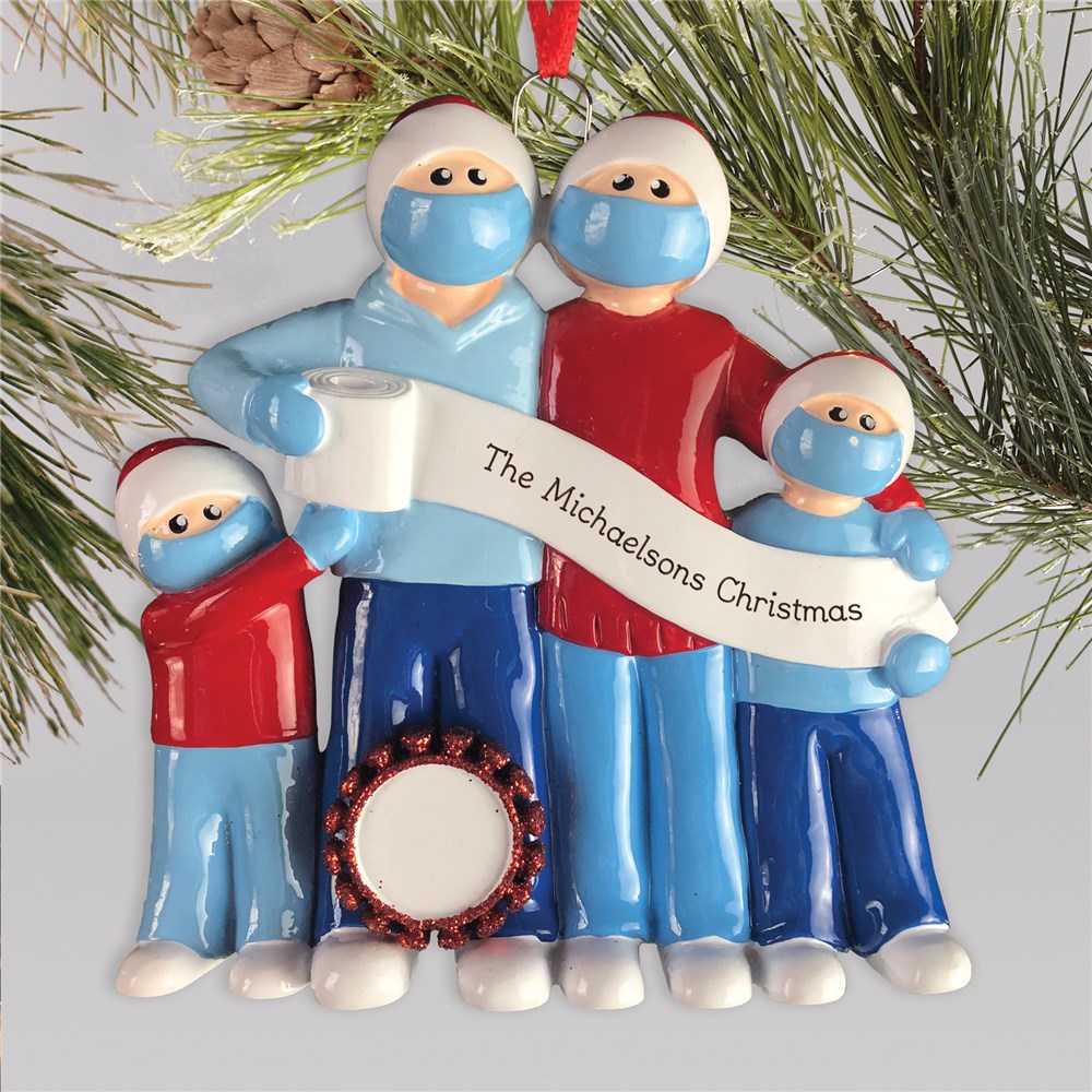 Personalized Survival Family Toilet Paper Christmas Ornament