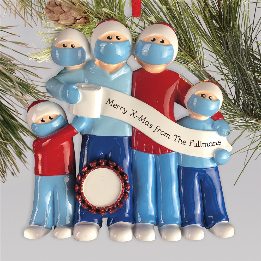 Personalized Survival Family Toilet Paper Christmas Ornament