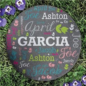 Personalized Spring Word Art Round Slate Stone L17702414