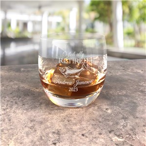 Engraved O'Fish-ally Retired Whiskey Glass L17792343