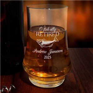 Ofishally Retired Engraved Whiskey Glass