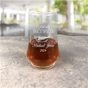 Ofishally Retired Engraved Whiskey Glass
