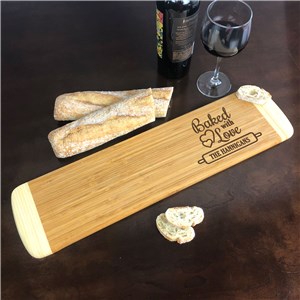 Engraved Baked with Love Bread Board