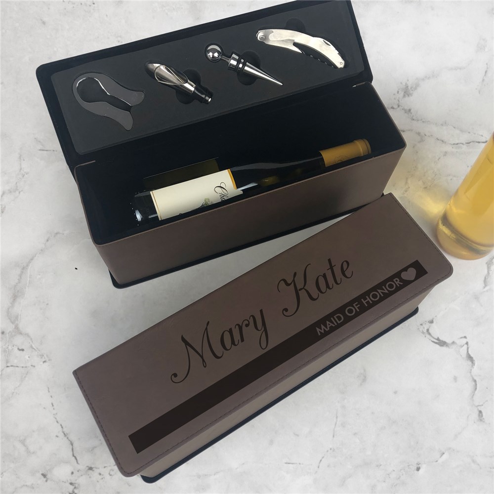 Engraved Bridal Party Wine Box