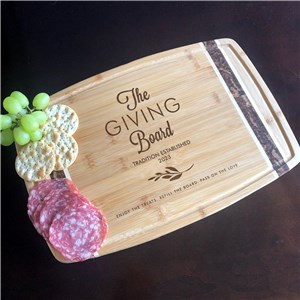 Engraved The Giving Board Marbled Cutting Board
