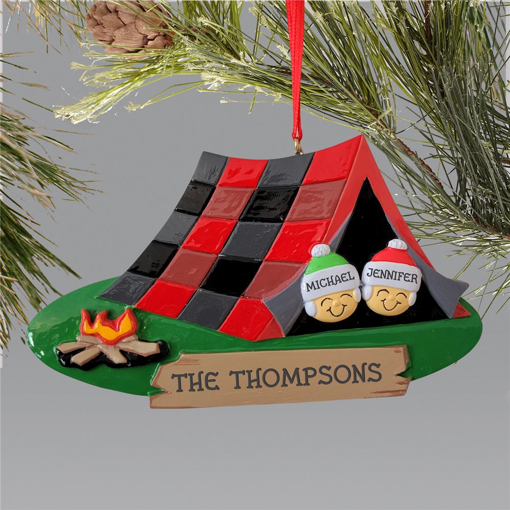 Personalized Camping Family Ornament