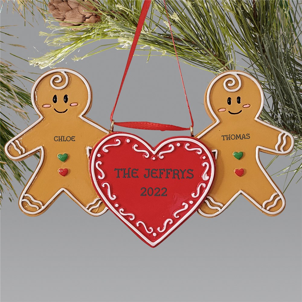 Personalized Gingerbread Cookie Family Ornament