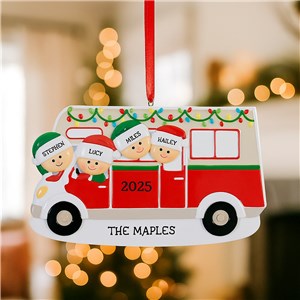 Personalized Family RV Christmas Ornament