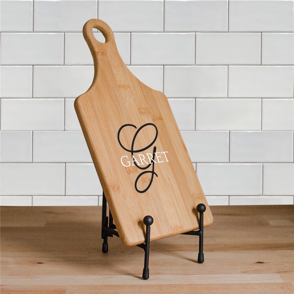 Personalized Family Name & Initial Paddle Cutting Board