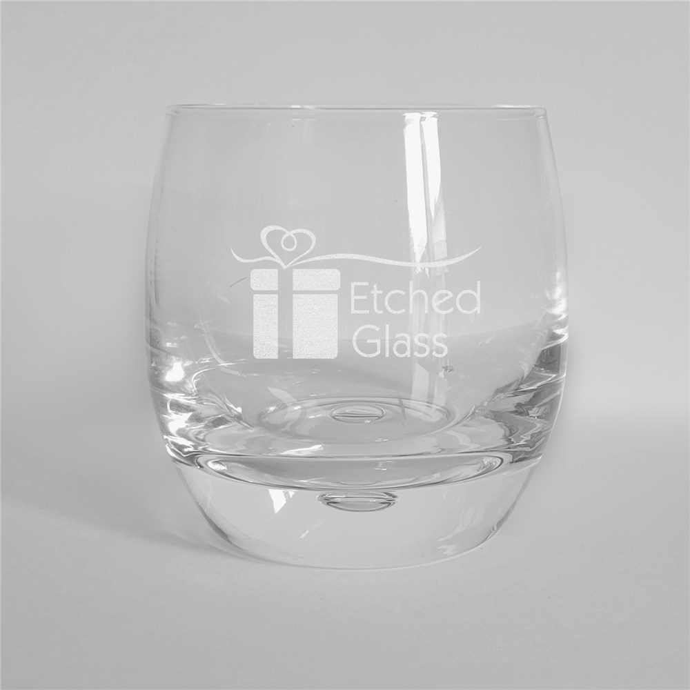 Whiskey Glass Engraved With Initial