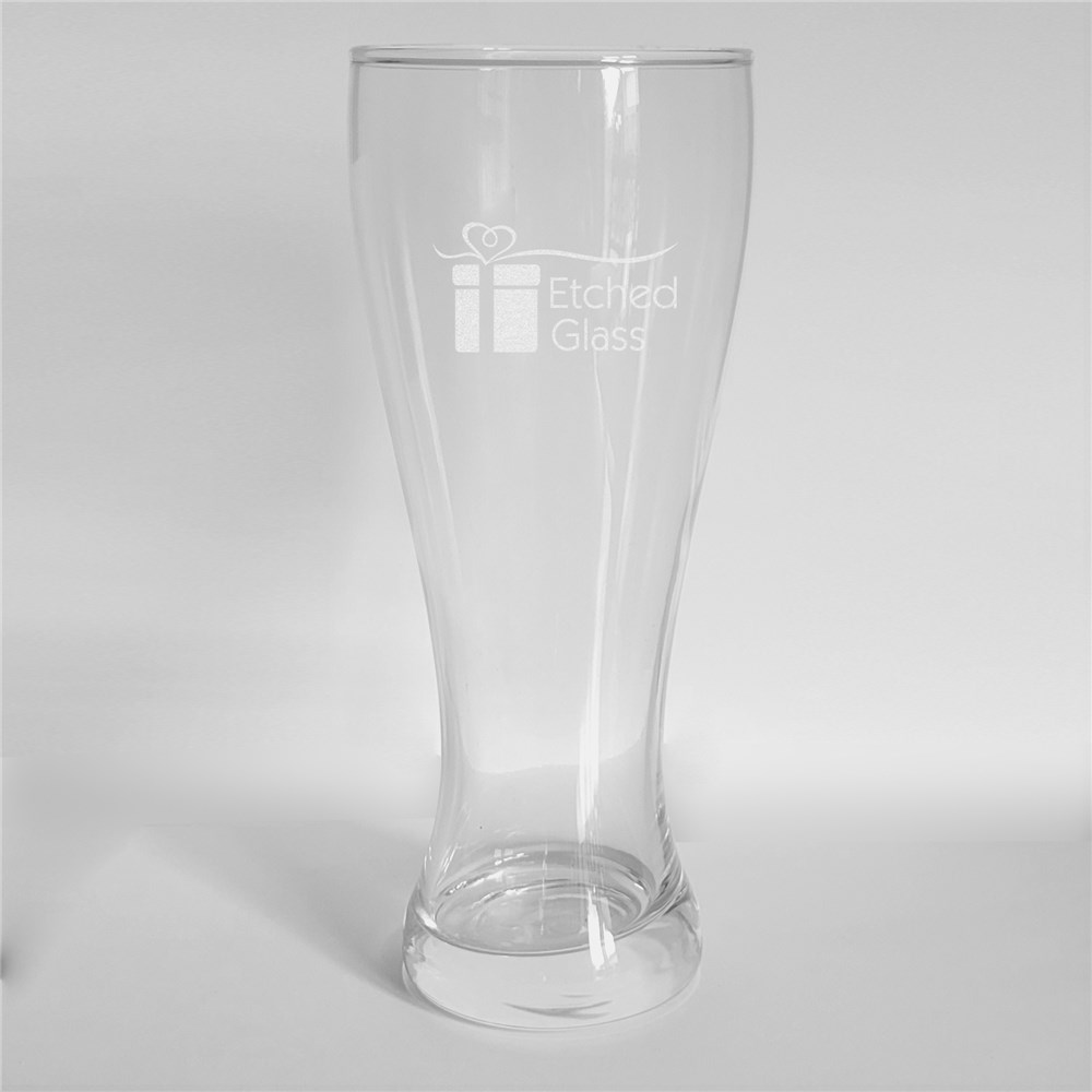 Pilsner Glass Engraved With Initial GiftsForYouNow