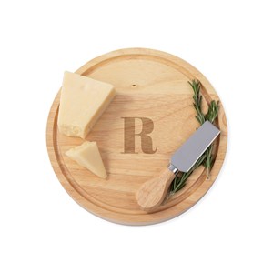 Engraved Initial Cheese Board Set L19011355