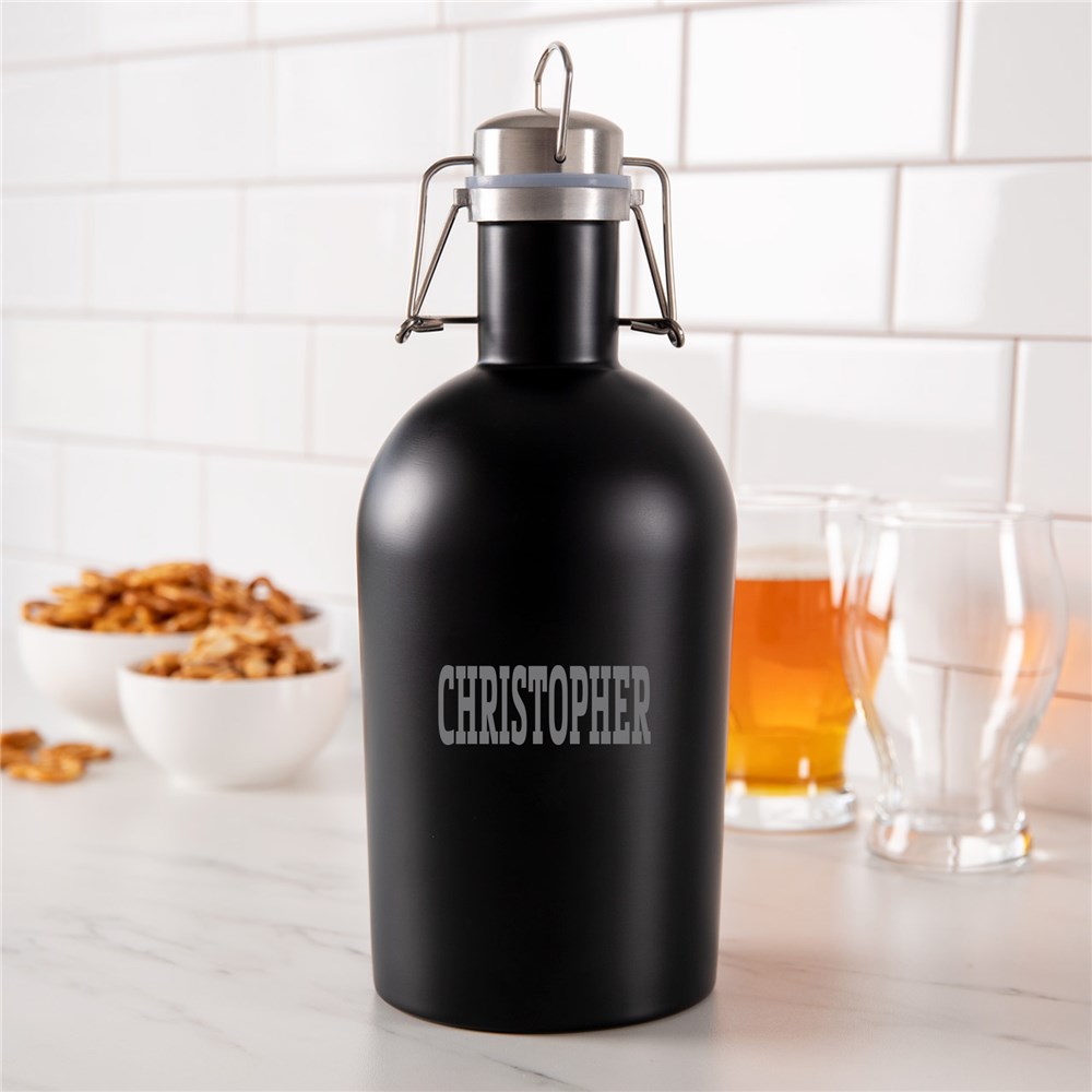 Stainless Steel Growler Engraved with Any Name
