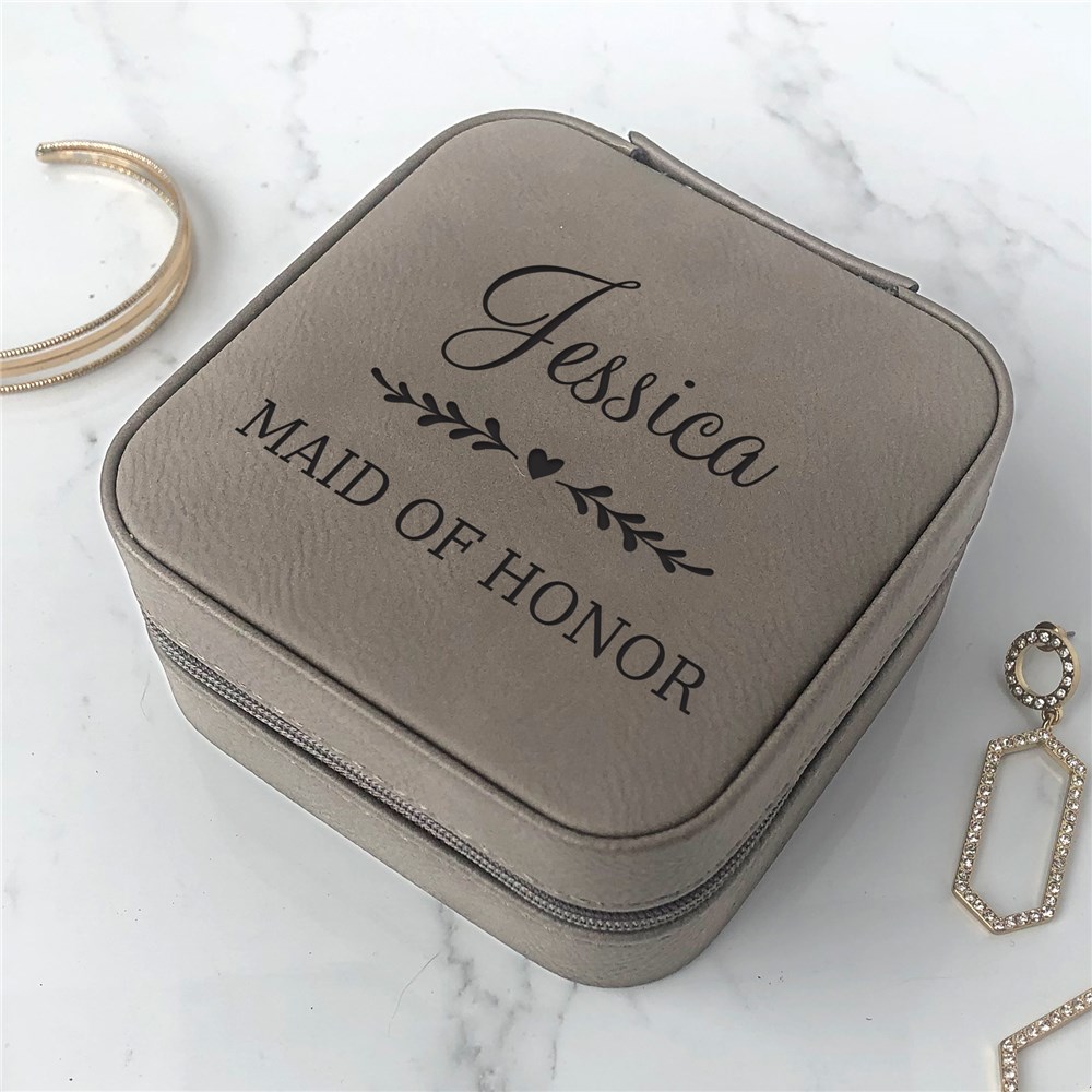 Engraved Bridal Party Travel Jewelry Box