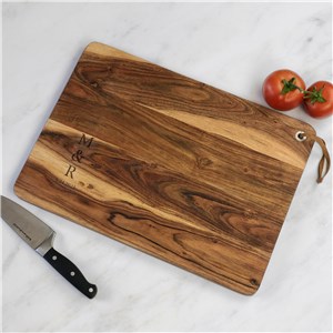 Engraved Couple's Initials Acacia Cutting Board