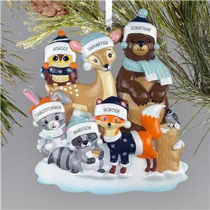 Personalized Woodland Family Ornament