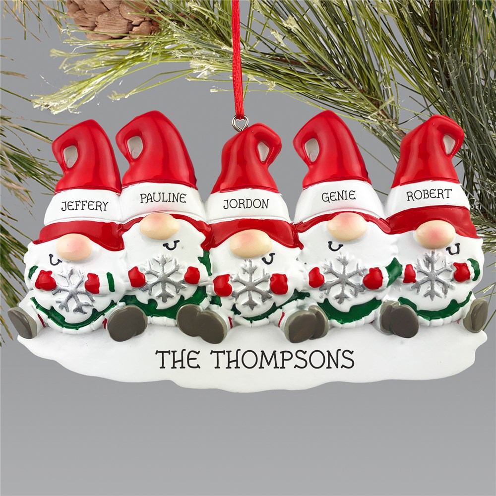 Personalized Gnome Family Ornament