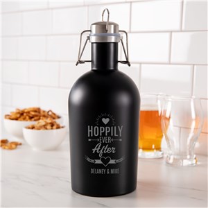 Engraved Hoppily Every After Stainless Steel Growler L20489360