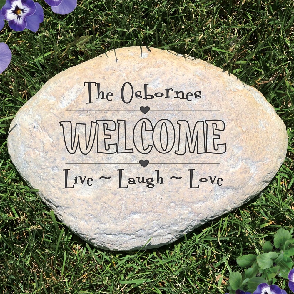 Live, Laugh, Love Garden Stone | Personalized Stones