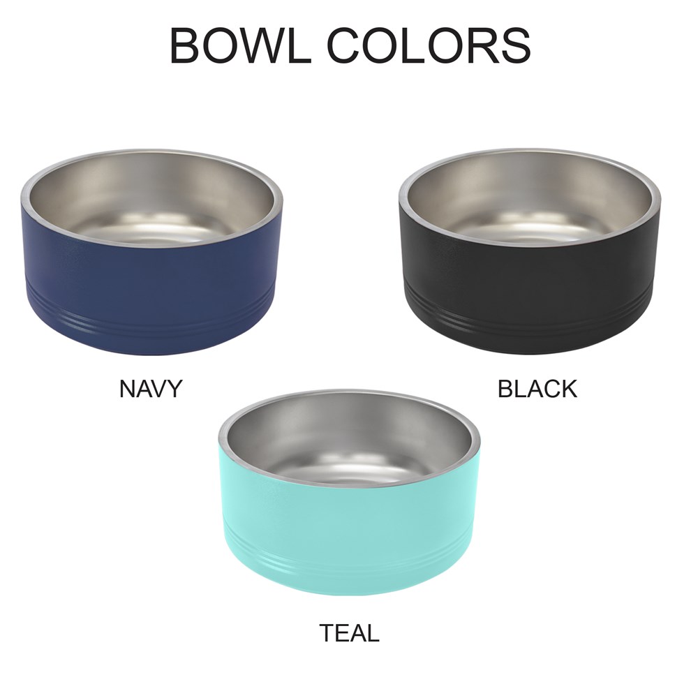 Engraved Paws Off Stainless Steel Pet Bowl