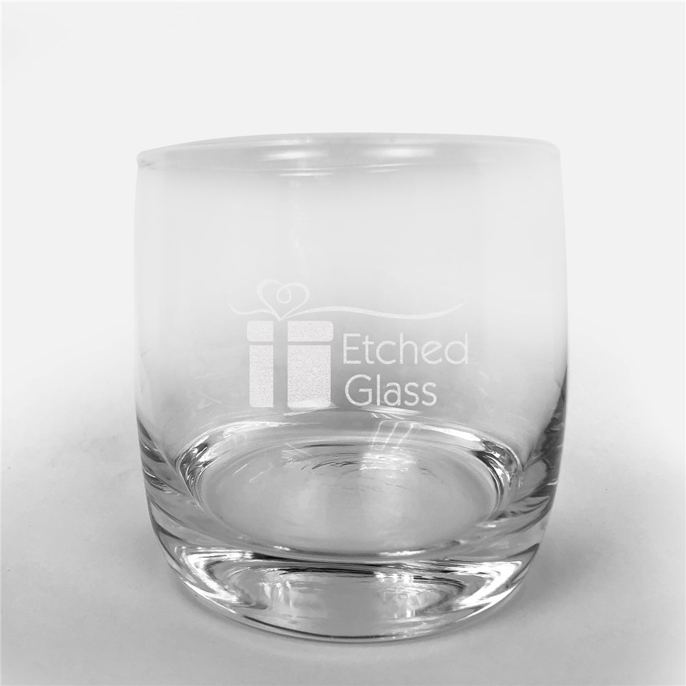 Engraved Best Dad Ever Whiskey Rocks Glass