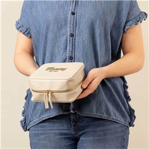 Engraved Mom Est. Grey Vegan Leather Tech Case L21267368